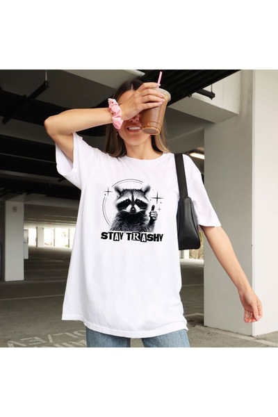 Jose Clothing Tricou imprimat cu mânecă scurtă cu croială supradimensionată