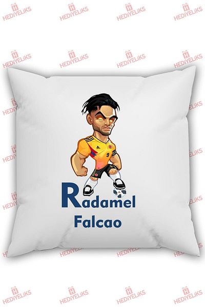 HEDİYELİKS Football Themed Gift Pillow with Radamel Falcao Figure