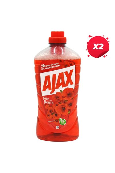 Ajax X2 - AJAX FLOOR SOLUTION 1L RED FLOWERS