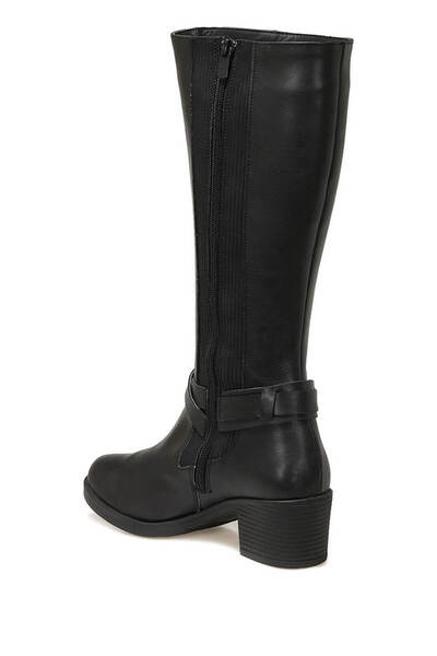 Miss F Dw20057 Μαύρες γυναικείες μπότες με τακούνι