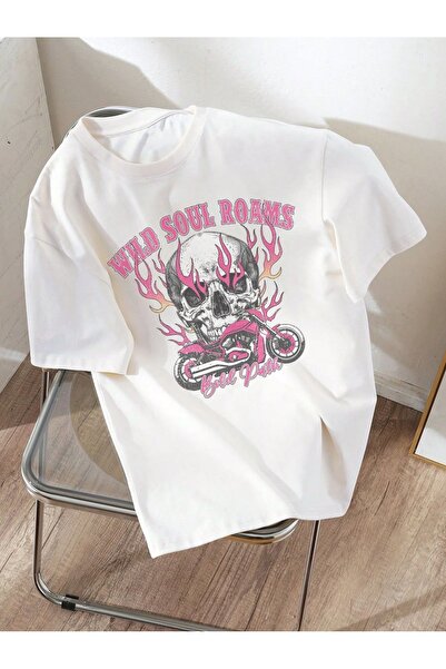 Jose Clothing Tricou imprimat cu mânecă scurtă cu croială supradimensionată