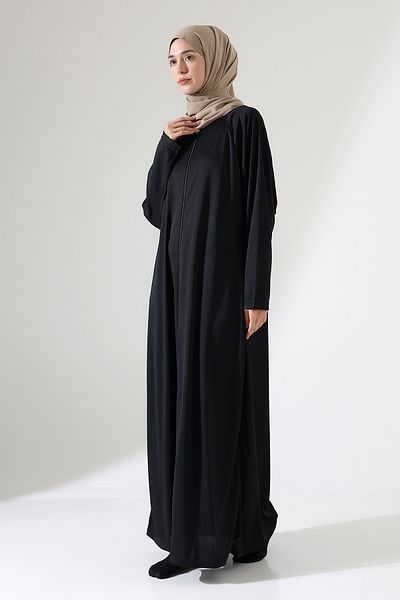 Berel Moda Μαύρο φόρεμα προσευχής με φερμουάρ