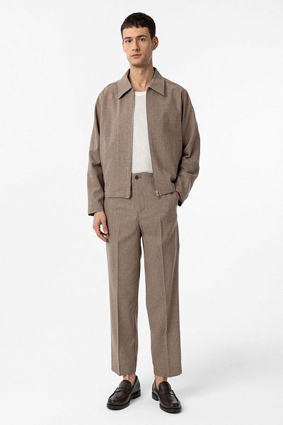 Antioch Brown Straight Fit Men's Trousers