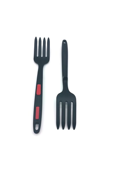 Choice Black Silicone Flexible Forks Multifunctional Silicone Cooking Fork Heat-Resistant Cooking Tools Sil