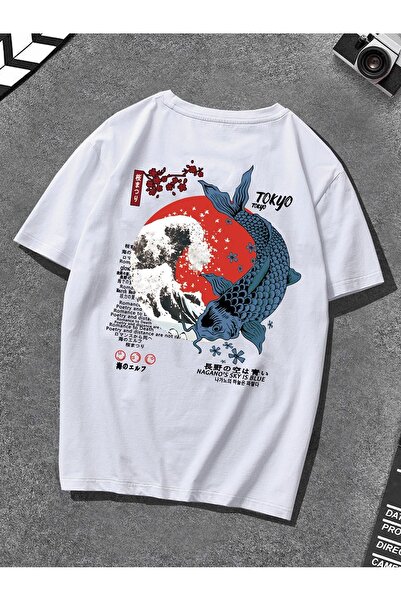 Jose Clothing تي شيرت مطبوع بأكمام قصيرة وقصة كبيرة الحجم