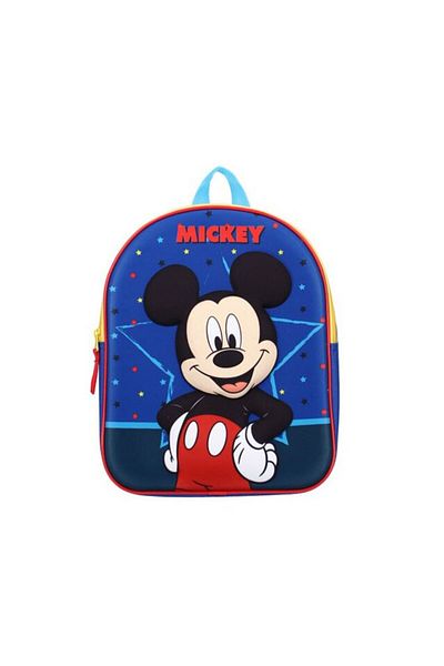 Mickey Mouse Ghiozdan Disney Mickey Mouse, Strong Together, Imprimare 3D Convexa, 31x9x25 cm, Albastru