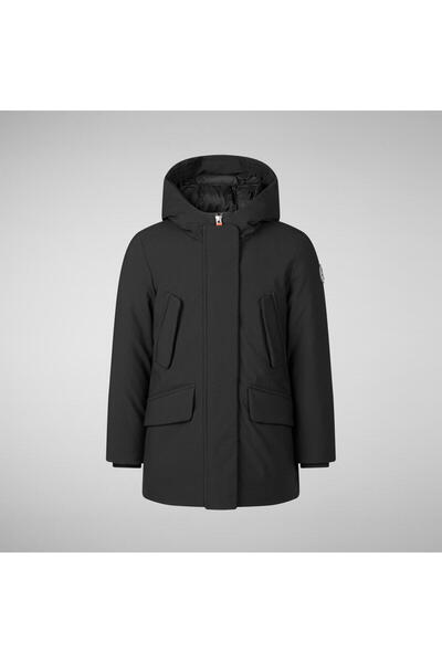 SAVE THE DUCK Kız Çocuk Kapüşonlu Parka Siyah - Ally