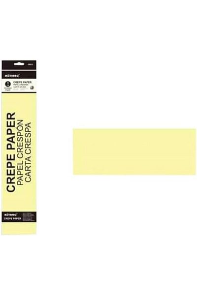 MOTARRO Light Yellow Crepe Paper(200*50 CM) Craft Paper For Diy Arts, Party Decorations
