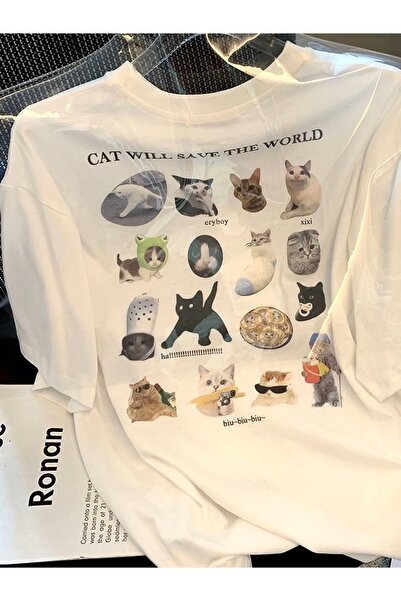 Jose Clothing Tricou imprimat cu mânecă scurtă cu croială supradimensionată