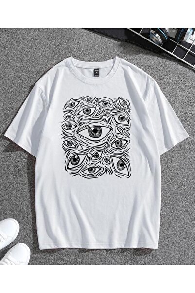 Jose Clothing تي شيرت مطبوع بأكمام قصيرة وقصة كبيرة الحجم