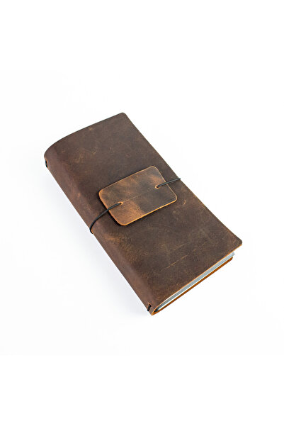 noft Standart Boy Travel Notebook Deri Defter Kılıfı - Seyahat Defteri - 22 x...