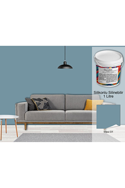 GONDEX İç Cephe Duvar Boyası, Silikonlu Silinebilir, 1000 ml - 2025 Renkleri,...