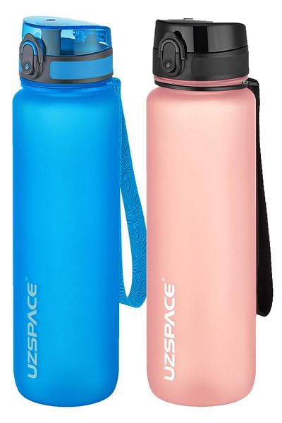 Uzspace 1000 Ml Large Size 2-Piece Tritan Flask Set - 14 Different Color Options