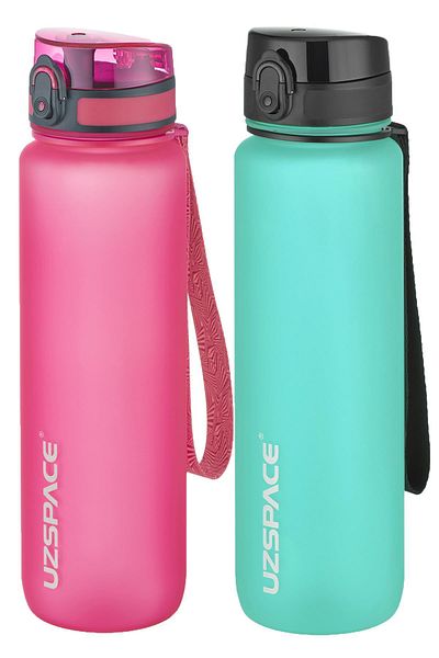 Uzspace 1000 Ml Large Size 2-Piece Tritan Flask Set - 14 Different Color Options