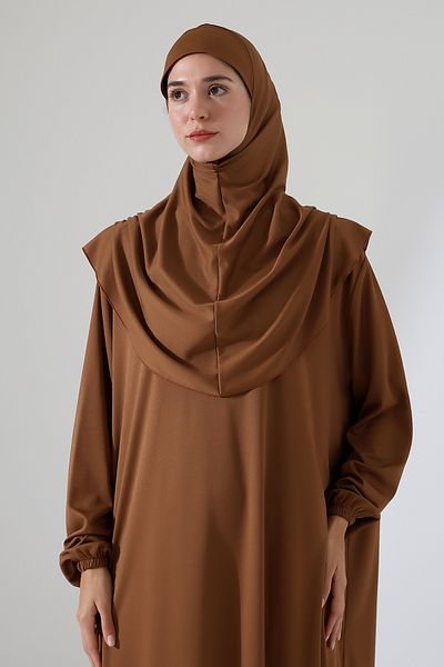 Berel Moda United Prayer Dress with Shawl Cinnamon Color