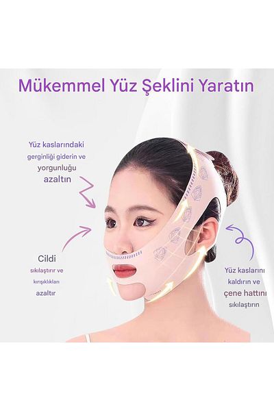 BeautySlim V-Face Lifting Chin Mask - V-Line Shaped Single Layer Face Lifting Belt