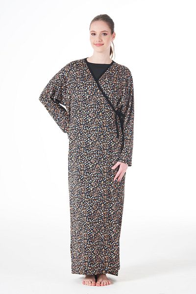 REMSA Rochie de rugăciune din viscoză pentru femei 25247 cu model de flori