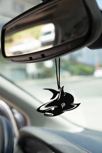 mufamet Metal Köpek Balığı Dikiz Aynası Süsü Hediyelik Eşya Oto Aksesuar Arab...