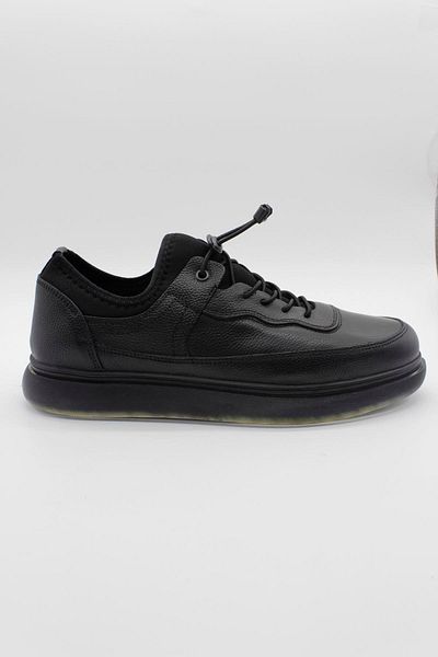İmza Pantofi casual negri din piele naturală, cu talpă termică, cu șireturi 1033235119