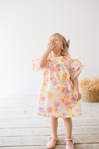 miabambim Bahar Renkli Kız Bebek Elbise Karışık