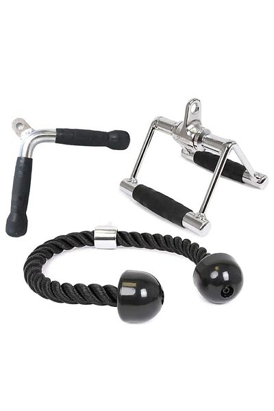 YALLA HomeGym Cable Handles Triceps Pull Down Attachment, LAT Pull Down Close Grip Attachments
