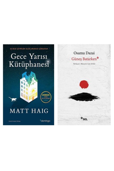 Domingo Yayınevi Gece Yarısı Kütüphanesi Matt Haig - Güneş Batarken Osamu Dazai