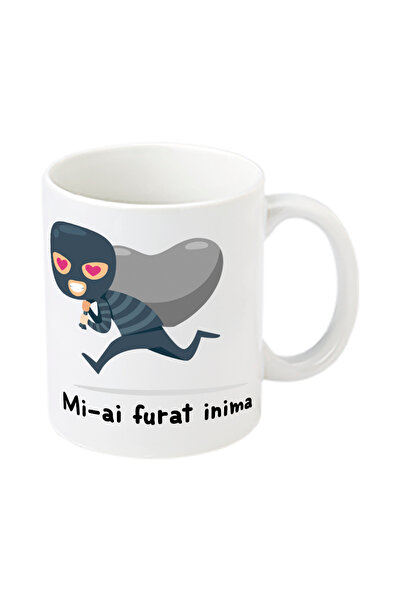 OEM Εξατομικευμένη λευκή κούπα "Μου έκλεψες την καρδιά", INOVATIX. 330ml