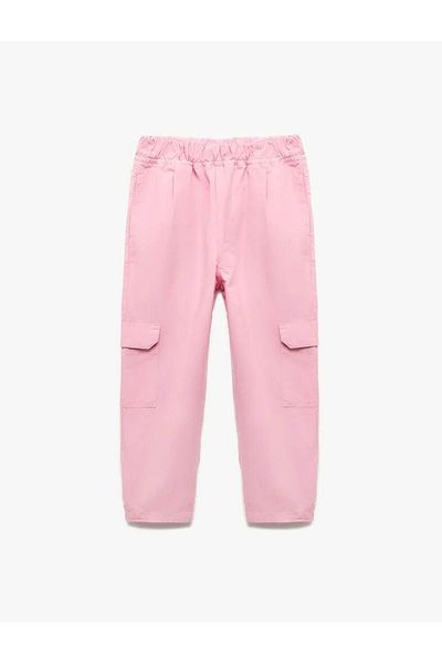 Koton Pantaloni de blugi pentru fete roz Basic Jogger 5SKG40072AD