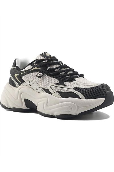 Lotto Ruby Wmn 5Fx Γυναικεία Μπεζ-Μαύρα Casual Αθλητικά Παπούτσια