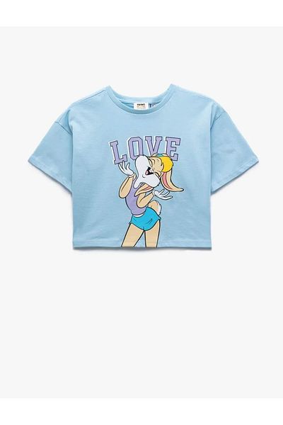 Koton Tricou pentru fetiță albastru cu licență cu imprimeu Lola Bunny 5skg10446ak