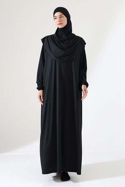 Berel Moda United Prayer Dress with Shawl Black