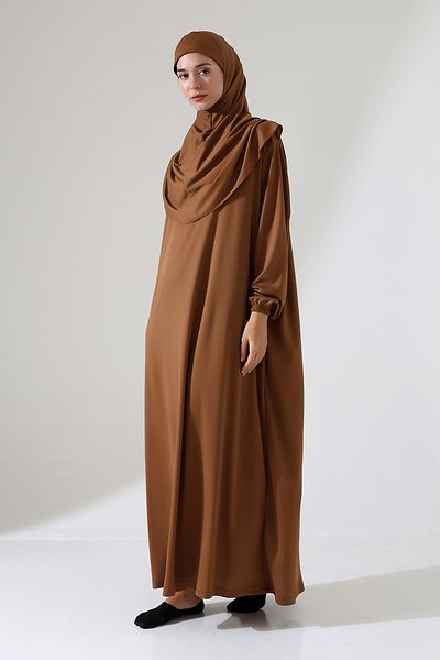 Berel Moda United Prayer Dress with Shawl Cinnamon Color