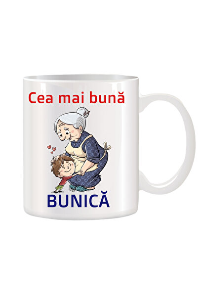 OEM Cană albă personalizată „Cea mai bună bunică”, Inovatix®. 330 ml