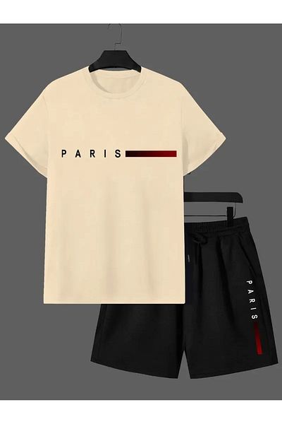 NEW TRENDY COLLECTİON Men's Paris Logo Comfortable Sports Set