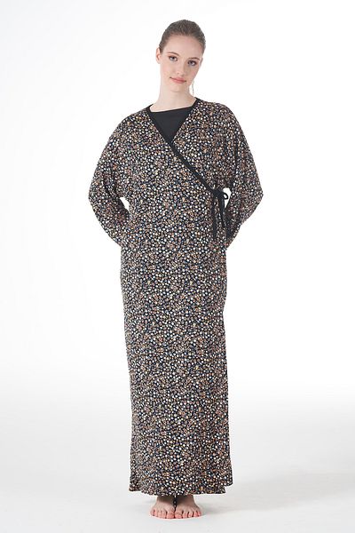 REMSA Rochie de rugăciune din viscoză pentru femei 25247 cu model de flori