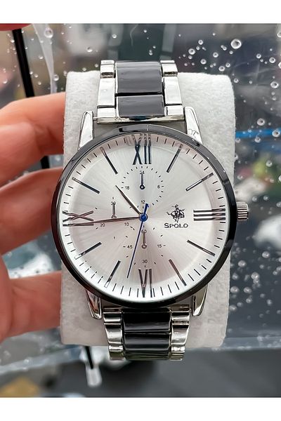 S.POLO New Season Silver Color Metal Men Wristwatch with Wristband Gift Father's Day Gift