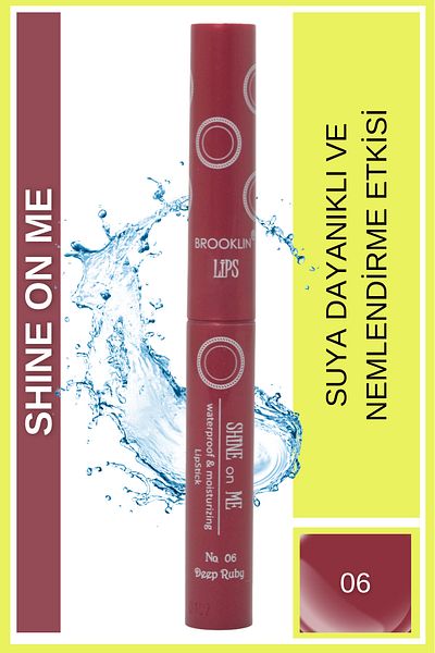 BROOKLIN Lipstick - LIPSTICK SHINE on ME No 06 deep ruby
