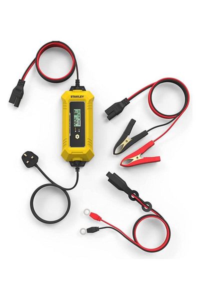 Stanley 6V/12V 4AMP Battery Charger with Clip Connector