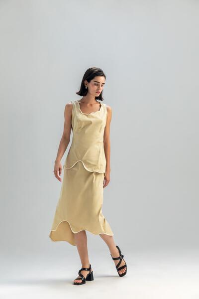 KAMEYA ASİMETRİK KESİMLİ ETEK 25S30707