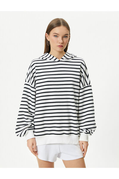 Koton Φούτερ με κουκούλα με κουκούλα - Μακρύ μανίκι και άνετη εφαρμογή