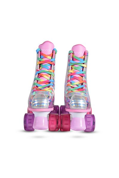 OEM Patine cu rotile pentru fetite Byox Unicorn Roz M, Marime reglabila 27-30, roti cu LED