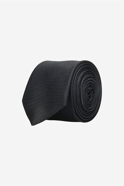 ALTINYILDIZ CLASSICS Men's Black Patterned Thin Tie