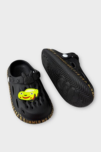 Liger Αξεσουάρ Αντιολισθητική Σόλα Sea Beach Pool Σανδάλια Παιδικές Παντόφλες ΜΑΥΡΟ