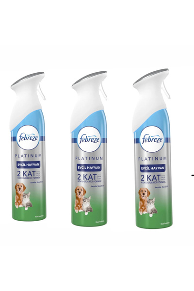 Febreze Hava Ferahlatıcı Oda Kokusu Sprey Evcil Hayvanlar 300 ml 3 Adet