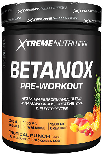Xtreme Nutrition Betanox Pre-workout - 300 G - Tropikal Aromalı - 20 Servis - Preworkout Pre Work Out Kreatin Zma