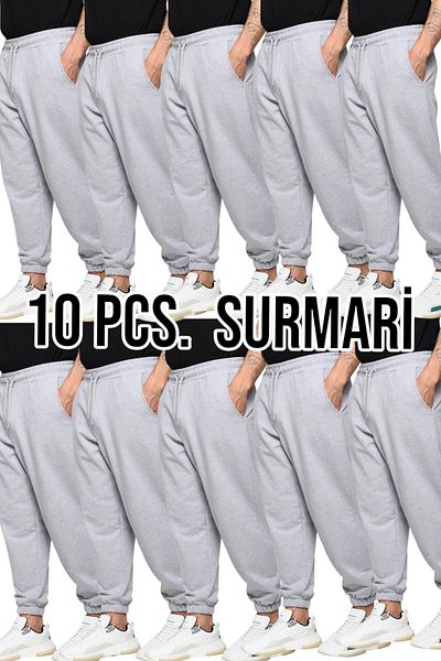 SURMARİ 10 τεμ. Unisex κανονικό γκρι φούτερ με ελαστικά πόδια