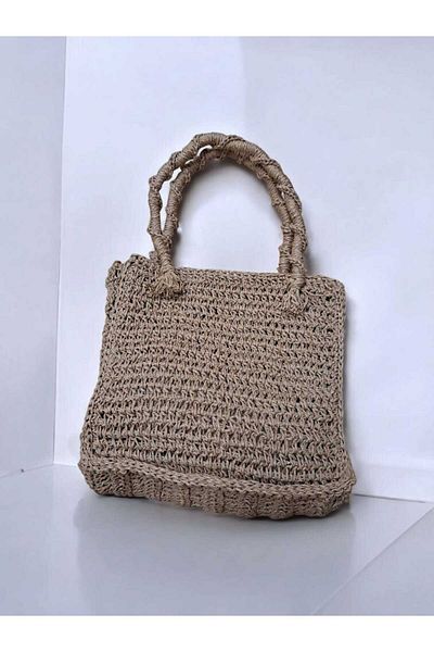 Natural Ip Handbag - Hand Knitted