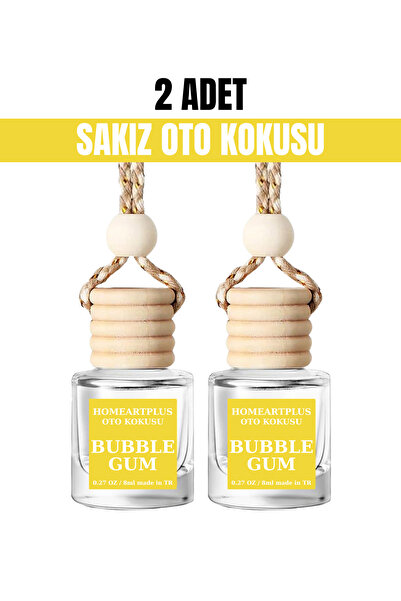 homeartplus 2 Li Sakız oto kokusu parfüm ip askılı 8ML
