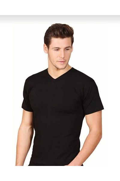Berrak 1006 Men's Short Sleeve V-Neck Undershirt Single