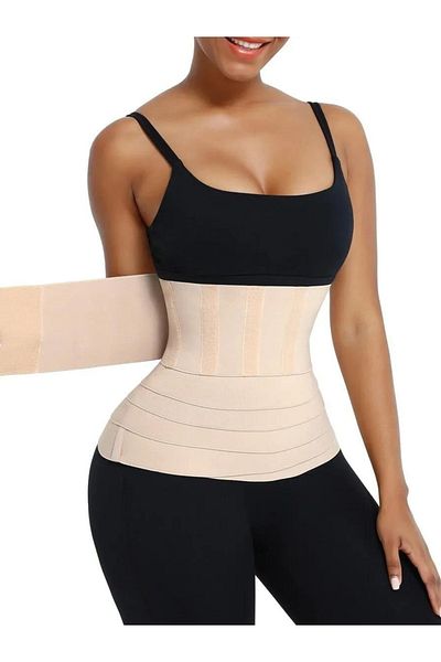 EZOSHOP Wrap-Around Waist Slimming Hourglass Corset |   Waist Trainer Thermal Firming Belt
